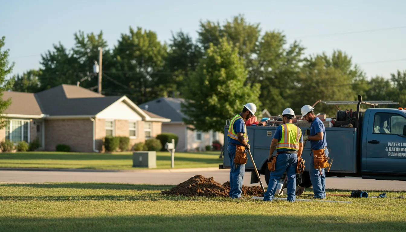 Residential water line and bathroom plumbing service in Stockertown, PA